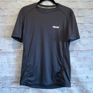 Marmot Shirt Mens Small black Short Sleeve Crewneck Activewear Athletic Tee